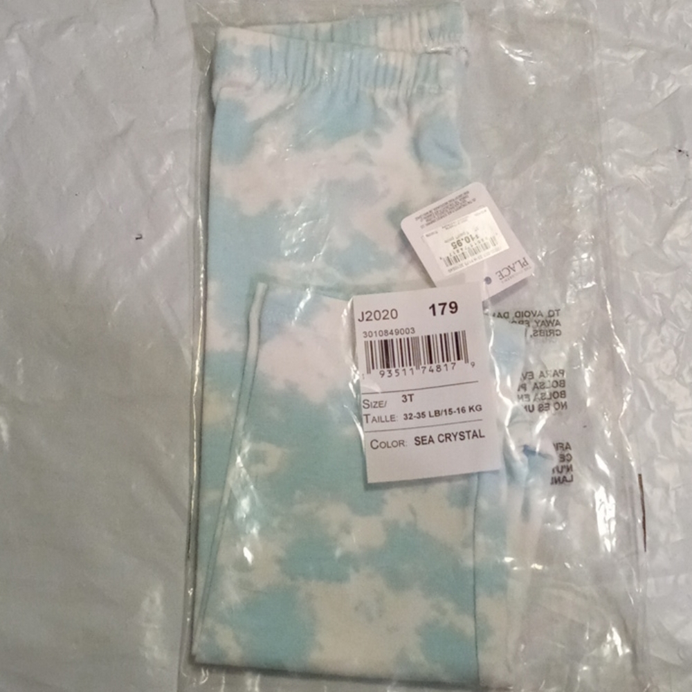 Blue and white leggings
